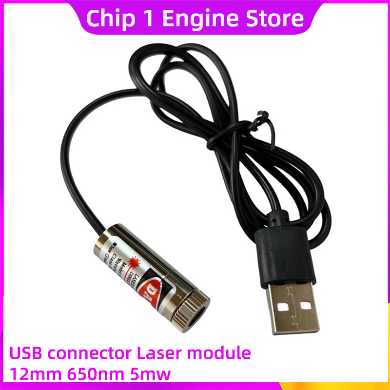 Industrial Laser Head - 650nm Koperen Laserpointer USB-kop Rode Punt/Lijn/Kruis
