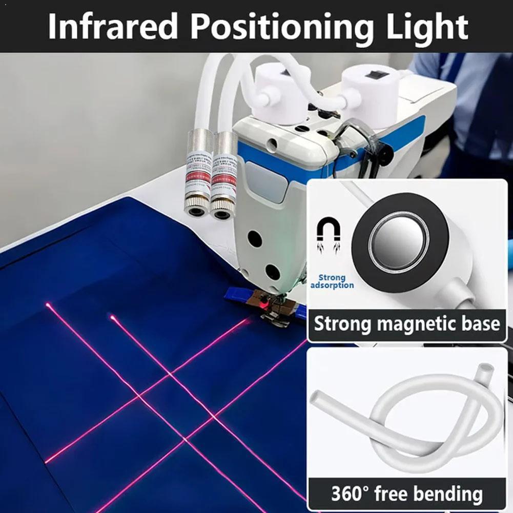 Industrial Laser Guide - Lasergeleiderlicht voor naaimachine Magnetische basislijn /