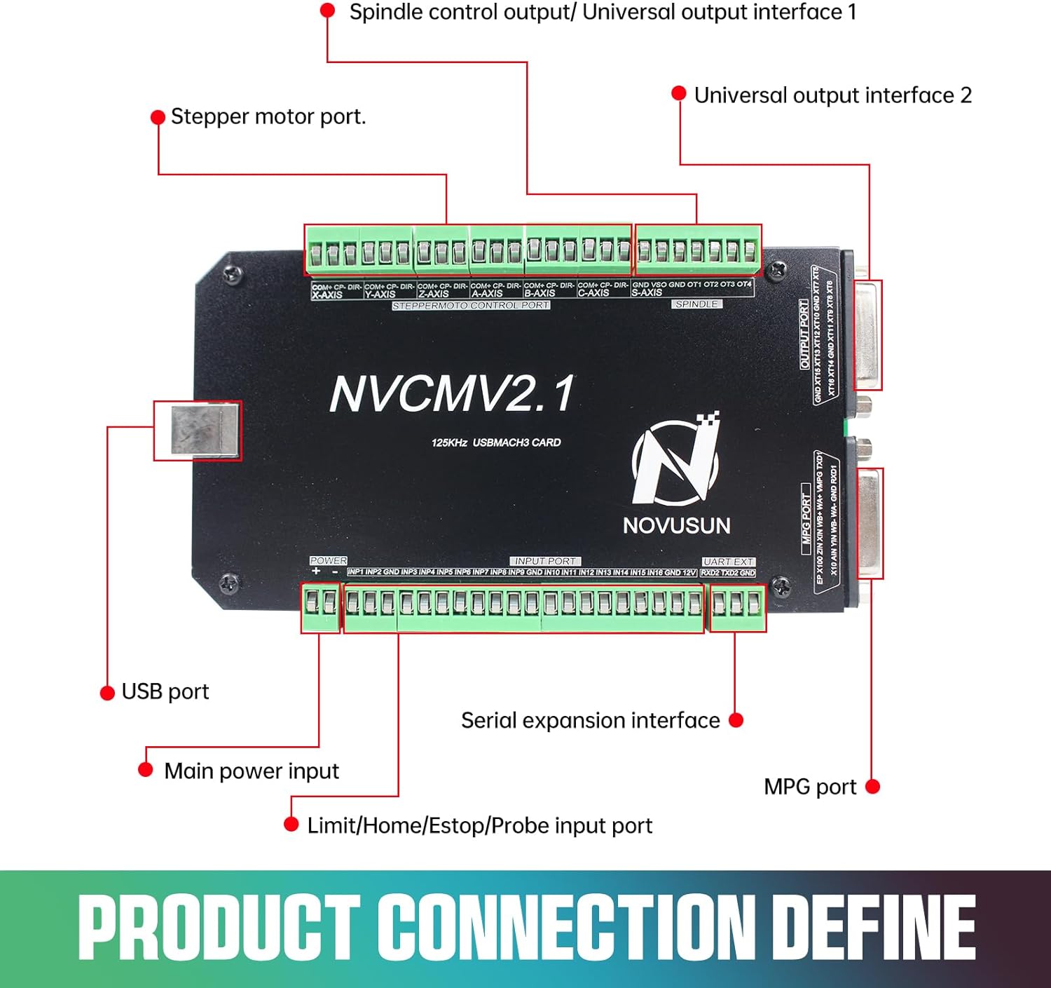 6 As 125Khz Nvcm Usb Mach3 Ste - Breakout Board Mach3 recensie en prijs