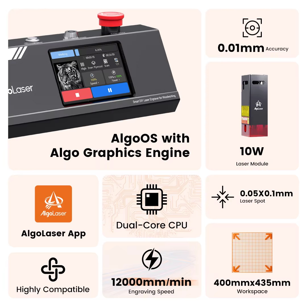 Algolaser DIY Tafel 40*43 cm C - Industrial Handheld Laser Engraver recensie en prijs