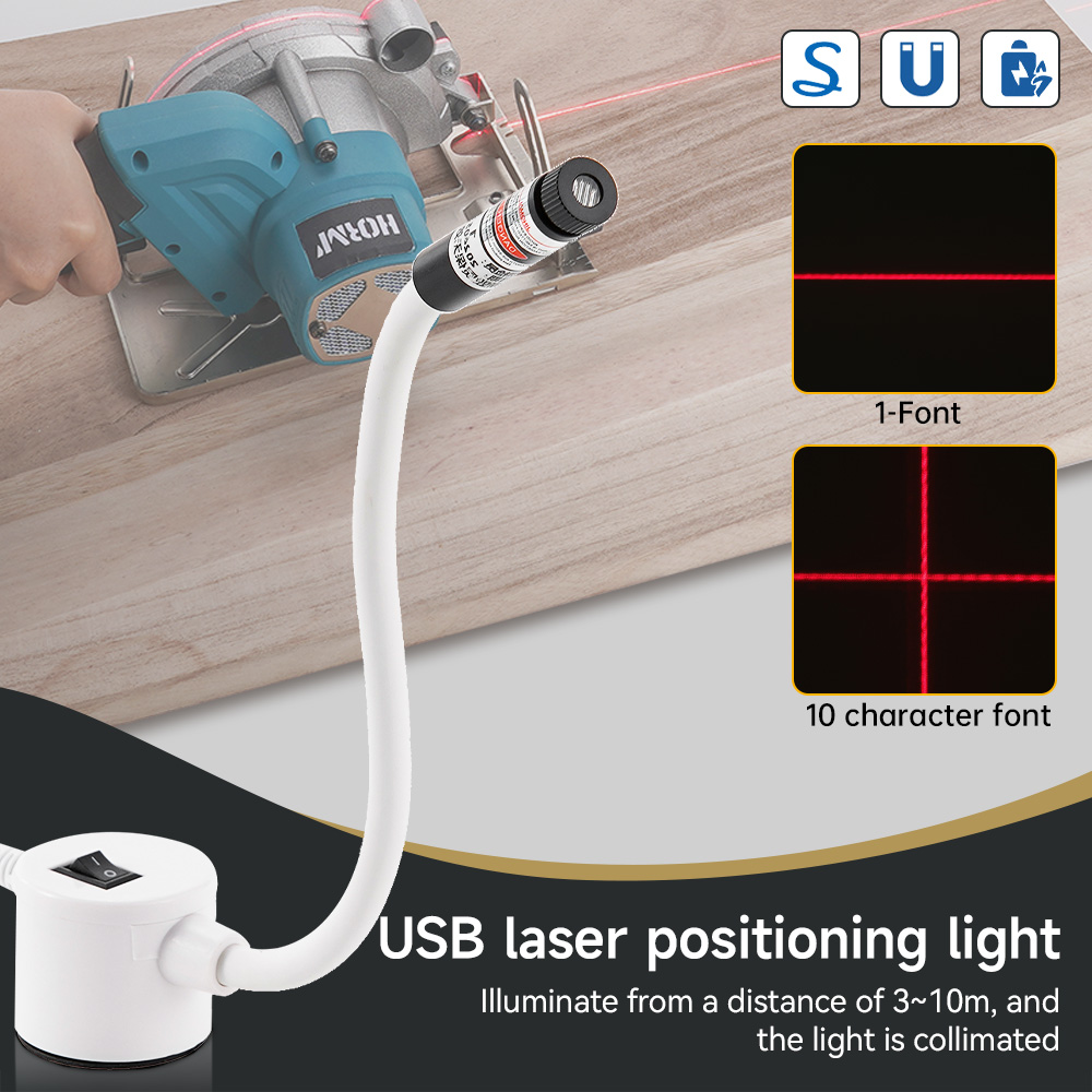 USB-aangedreven rood laserlich - Industrial Laser Technology recensie en prijs