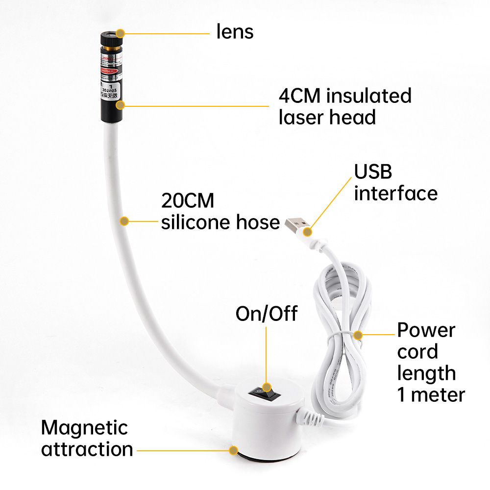 USB-aangedreven rood laserlich - Industrial Laser Technology recensie en prijs