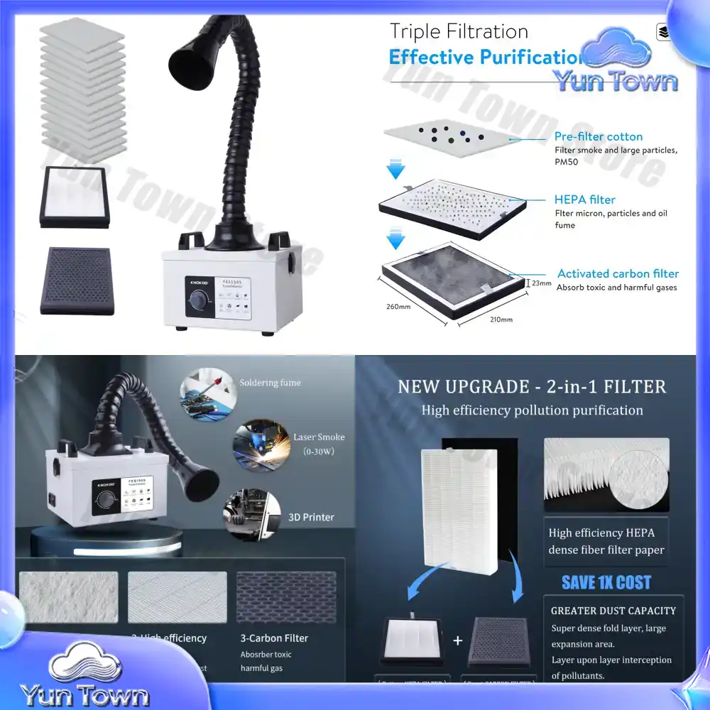 100W Motor Laser Rookzuiveraar - Industrial Laser Fume Extractor recensie en prijs