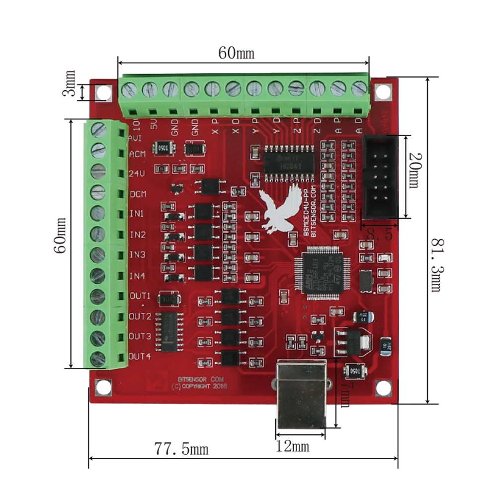 MHCNC USB Mach3 4 Axis Breakou - Breakout Board Mach3 recensie en prijs