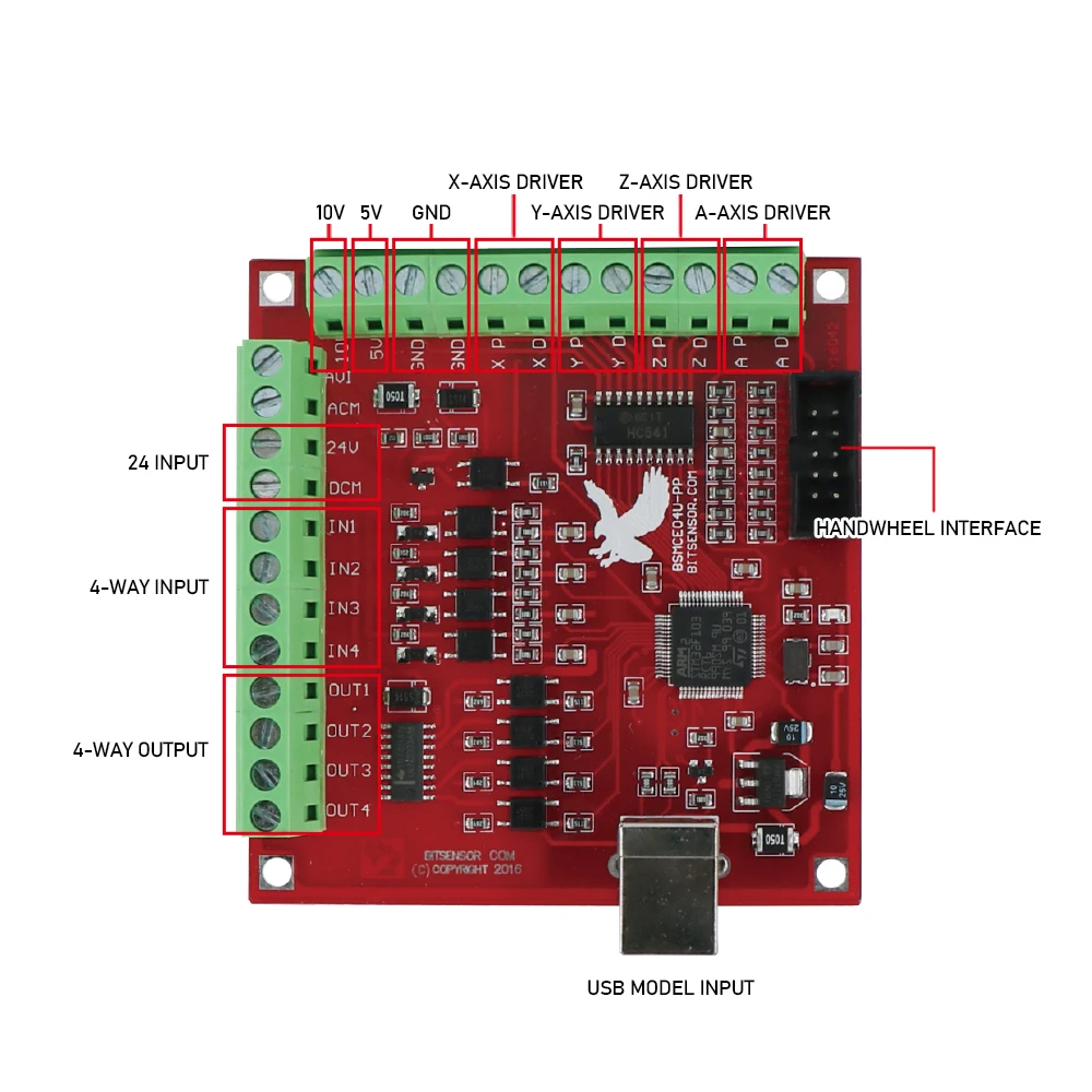 MHCNC USB Mach3 4 Axis Breakou - Breakout Board Mach3 recensie en prijs